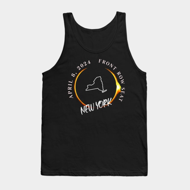 2024 New York Eclipse Front Row Seat To Total Darkness Tank Top by SmoothVez Designs